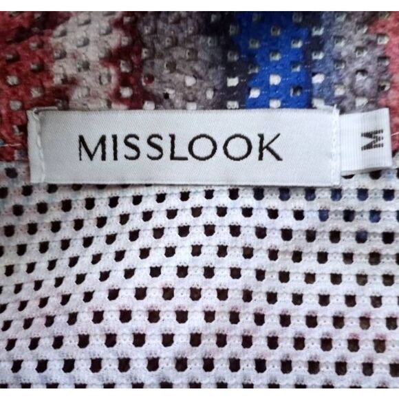 MISSLOOK PINK, BLUE, & WHITE CARDIGAN SZ.M EUC. - Picture 4 of 5